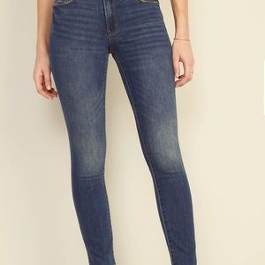 New York and Company Skinny Jeans Dark Blue Faded